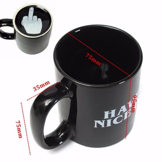 Coffee Mug With Print Middle Finger Funny Cup for Employees Your Friends Creative Novelty Gifts - Image 3