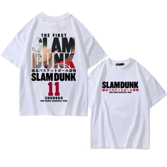 Anime Slam Dunk T-Shirt for Men’s Sakuragi Hanamichi Kaede Rukawa Tee Oversized Japanese Manga Women Short Sleeve Kid100-6XL - Image 3