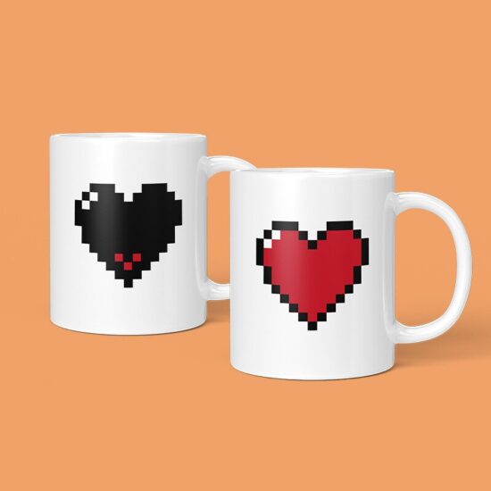 Magic Mug Temperature Color Changing Chameleon Cups Heat Sensitive Fuel-Brain-Hart Printing Mug for Gifts - Image 4