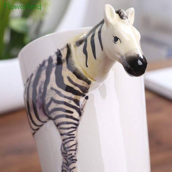 Ceramic Mug Shaped Knife Animal Outside The Cup European and American Office Mug - Image 2