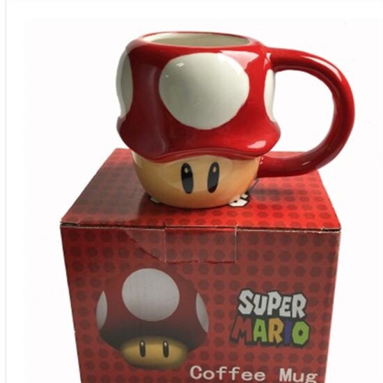 Super Mario cute cup mushroom shape mug coffee fashion pipe mouth water question mark night light - Image 4