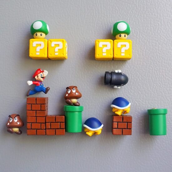 Magnet Stickers Anime Super Mario Game Character Fridge Decorations Photo Wall Novelty Cute Souvenir Xmas Gifts