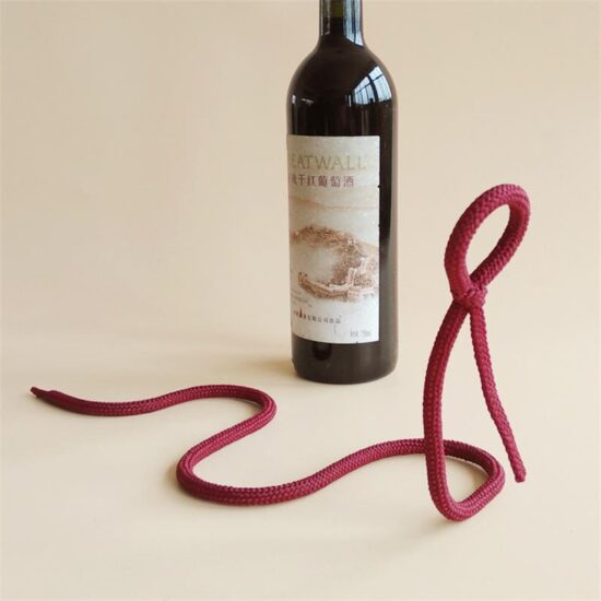 Wine Bottle Holder Rope Wine Rack Serpentine Bar Cabinet Display Stand Shelf Gifts Table Decor Creative Suspended - Image 4