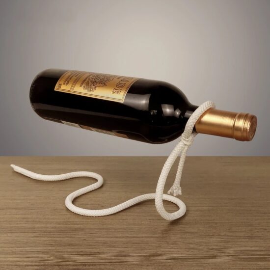 Wine Bottle Holder Rope Wine Rack Serpentine Bar Cabinet Display Stand Shelf Gifts Table Decor Creative Suspended