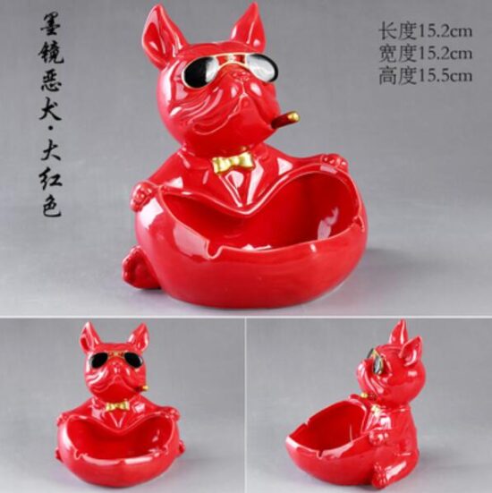 Figurine Dog Holding Storage Box Room Decoration Ornament Crafts Art Bulldog Animal - Image 4