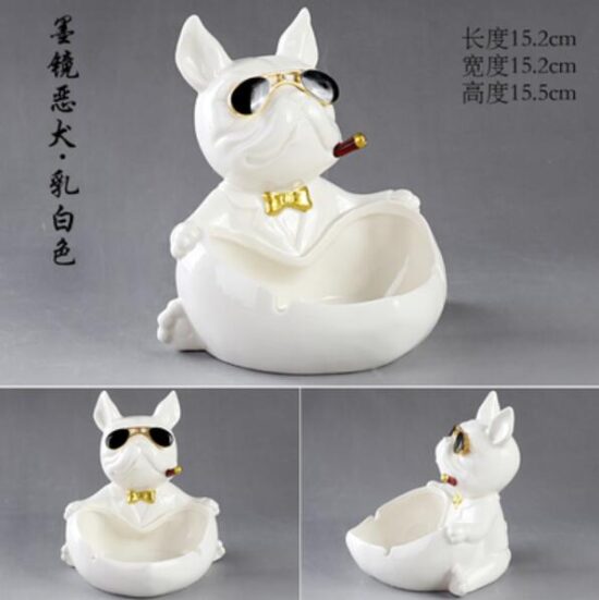 Figurine Dog Holding Storage Box Room Decoration Ornament Crafts Art Bulldog Animal - Image 5