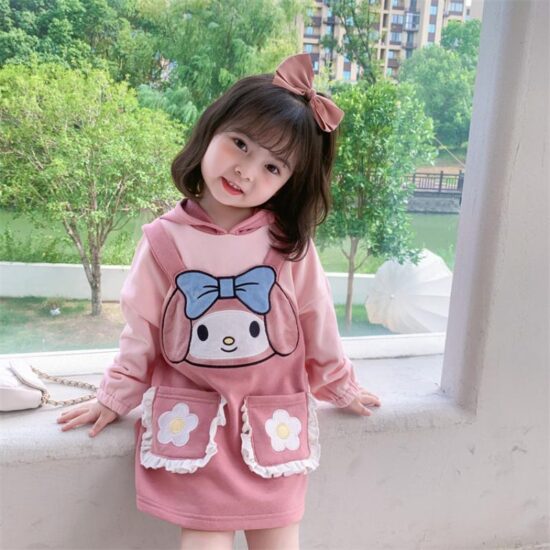 Anime Peripheral Children's Sweater Cute Anime Hoodie Soft Comfortable and Breathable Sanrio's Hello Kitty My Melody - Image 3
