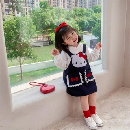 Anime Peripheral Children's Sweater Cute Anime Hoodie Soft Comfortable and Breathable Sanrio's Hello Kitty My Melody