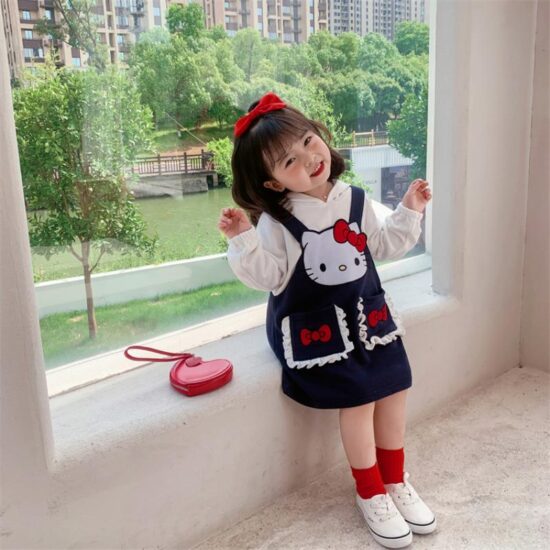 Anime Peripheral Children's Sweater Cute Anime Hoodie Soft Comfortable and Breathable Sanrio's Hello Kitty My Melody