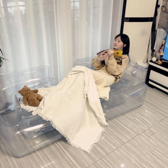 Inflatable Sofa Portable Folding Chair Sleeping Bag Waterproof Ultralight-Transparent Air Bed Camping Fast-Folding Beach Lazy Bags - Image 5