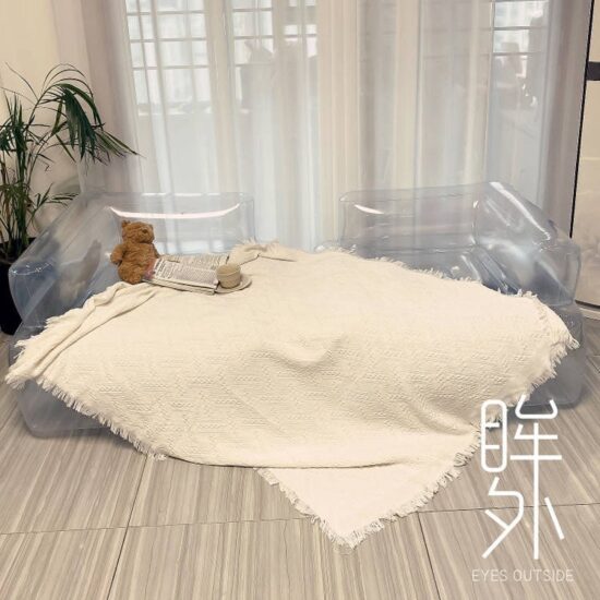 Inflatable Sofa Portable Folding Chair Sleeping Bag Waterproof Ultralight-Transparent Air Bed Camping Fast-Folding Beach Lazy Bags - Image 4