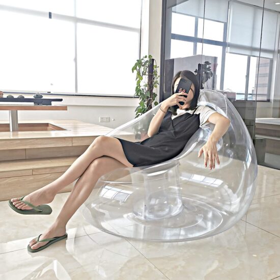 Inflatable Sofa Portable Folding Chair Sleeping Bag Waterproof Ultralight-Transparent Air Bed Camping Fast-Folding Beach Lazy Bags - Image 3