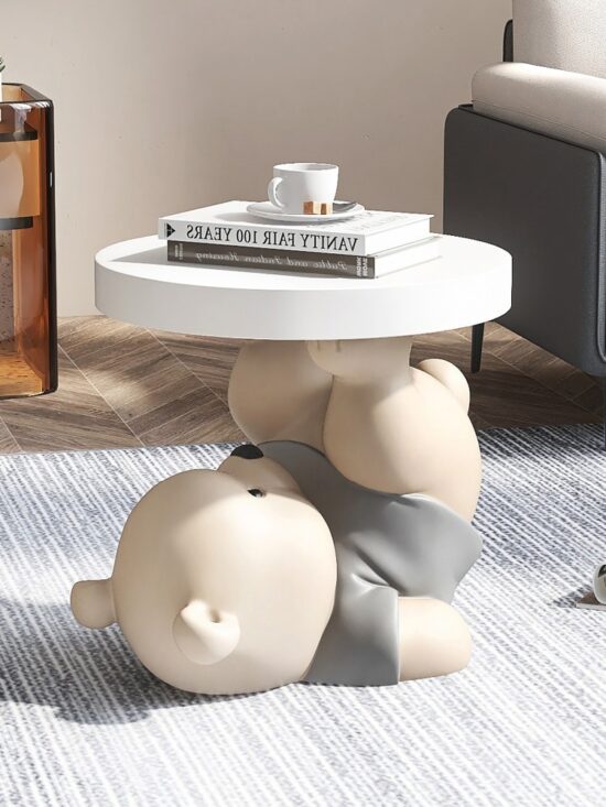 Statue Bear Side Table Living Room Coffee Sofa Corner Table Room Decor Bedside Cupboard Home Decor Vigorous - Image 3