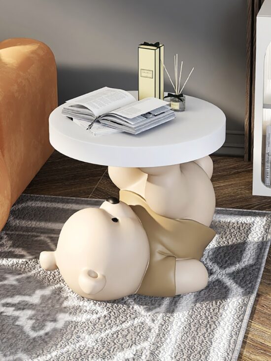 Statue Bear Side Table Living Room Coffee Sofa Corner Table Room Decor Bedside Cupboard Home Decor Vigorous - Image 4