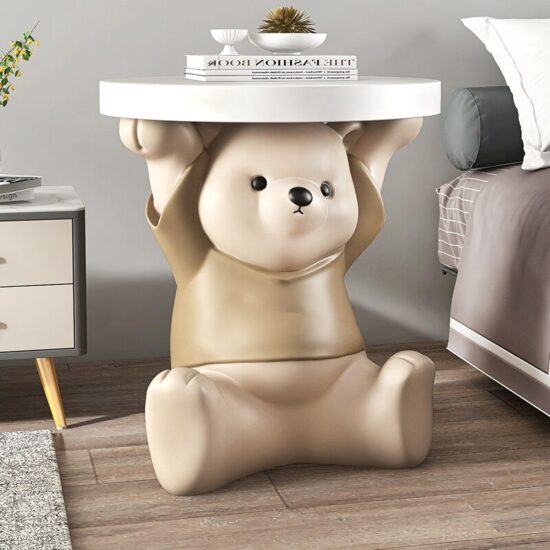 Bear Statues Coffee Table Home Decor Living Room Decorative Creative Anime Side Table Bedside Cupboard Nordic Vitality - Image 3