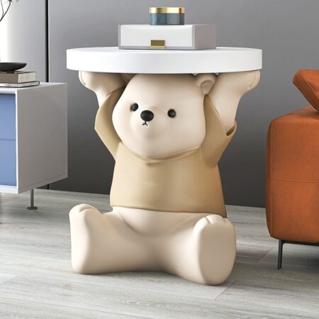 Bear Statues Coffee Table Home Decor Living Room Decorative Creative Anime Side Table Bedside Cupboard Nordic Vitality