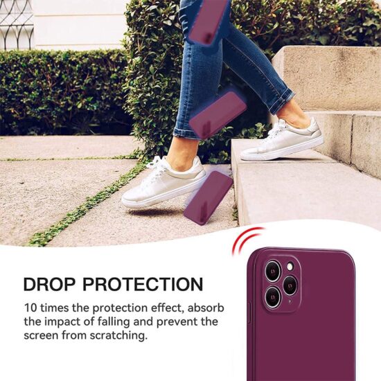 Phone Case For iPhone UTOPER Square Liquid Silicone With Microfiber Strong Protection Back Cover - Image 2
