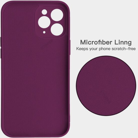 Phone Case For iPhone UTOPER Square Liquid Silicone With Microfiber Strong Protection Back Cover - Image 3