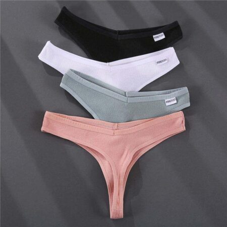 G-Strings Set Thong Panties For For Girls Solid Color Summer