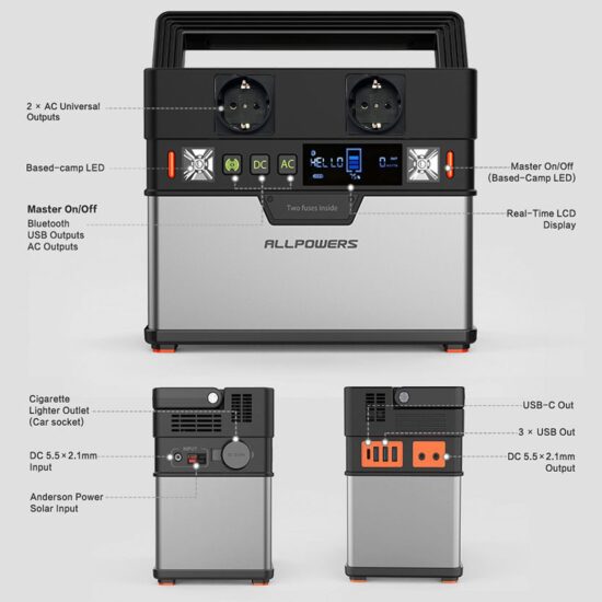 Portable Generator Powering bank 110V-220V AC 300W 78,000-mAh Power Station For Camping Car Refrigerator TV Laptops - Image 4