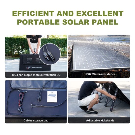 Solar Charger Portable Waterproof Foldable Solar Panel 400W/60W for Camping RV Garden Roof - Image 4