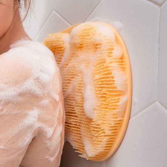 Bath Mat Back Massage Brush Silicone Foot Wash Body Cleaning Massage Scraper Non-slip Bathing Tool Exfoliating Shower - Image 2