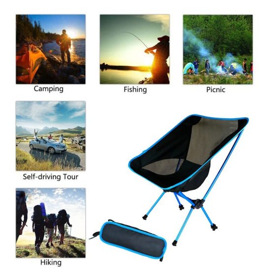 Folding Chair High Load Outdoor Camping Chair Portable Beach Hiking Picnic Seat Travel Ultralight Fishing Tool - Image 4