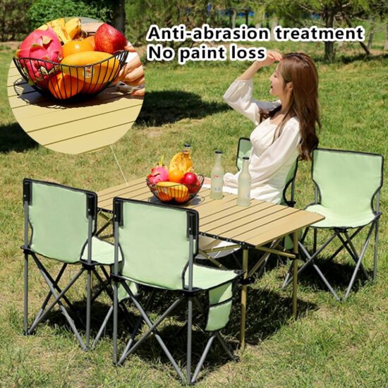 Tables Chairs Barbecue Camping Table Stall Folding Square Table Rolls Table Picnic Table Chair - Image 2
