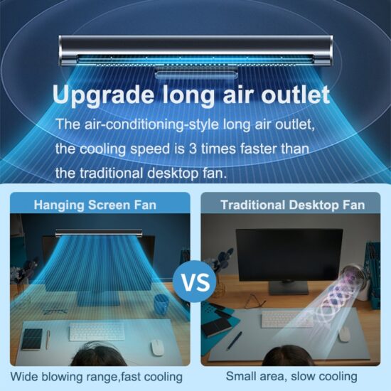 Portable Air Conditioner Rechargeable Electric fan Adjustable Misting Air Cooler Night Light Quiet - Image 5