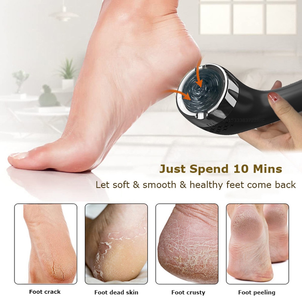Electric Foot Rasp Electric Pedicure Foot Sander Rechargeable IPX7 Waterproof to Eliminate Feet Dead Skin and Calluses
