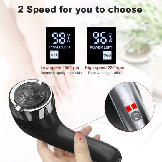Electric Foot Rasp Electric Pedicure Foot Sander Rechargeable IPX7 Waterproof to Eliminate Feet Dead Skin and Calluses