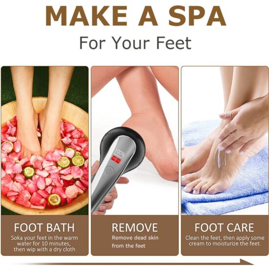 Electric Foot Rasp Electric Pedicure Foot Sander Rechargeable IPX7 Waterproof to Eliminate Feet Dead Skin and Calluses - Image 4
