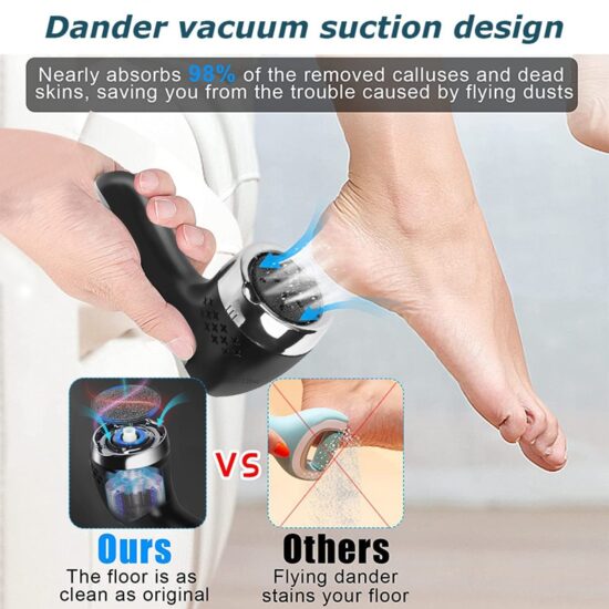 Electric Foot Rasp Electric Pedicure Foot Sander Rechargeable IPX7 Waterproof to Eliminate Feet Dead Skin and Calluses - Image 2