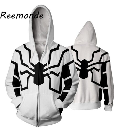 Miles Morales Spiderman Cosplay Costumes Jacket Hoodies Zipper Sweatshirt Peter Parker iron man Hoodie Hat Coats - Image 3