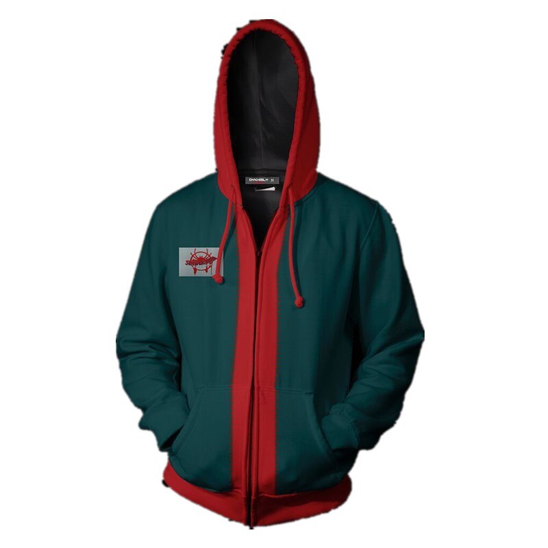 Miles Morales Spiderman Cosplay Costumes Jacket Hoodies Zipper Sweatshirt Peter Parker iron man Hoodie Hat Coats
