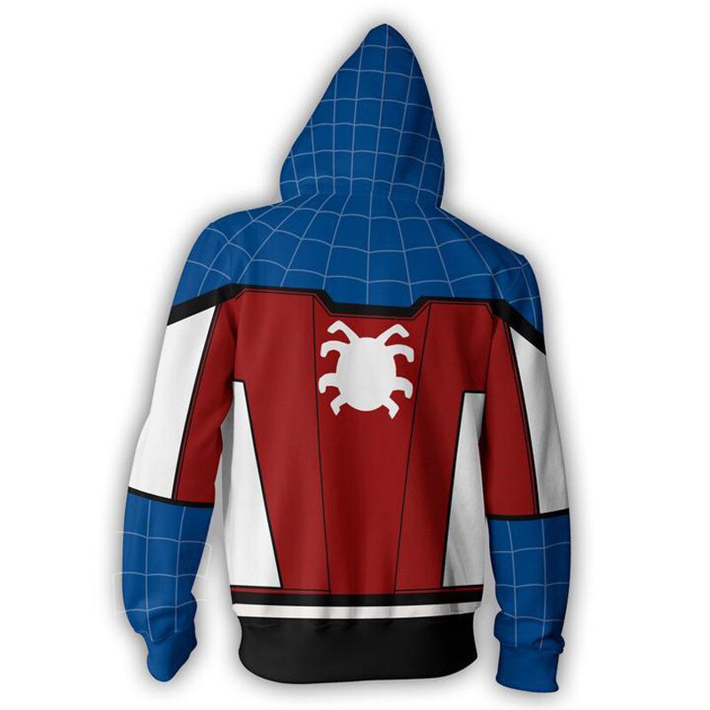 Miles Morales Spiderman Cosplay Costumes Jacket Hoodies Zipper Sweatshirt Peter Parker iron man Hoodie Hat Coats
