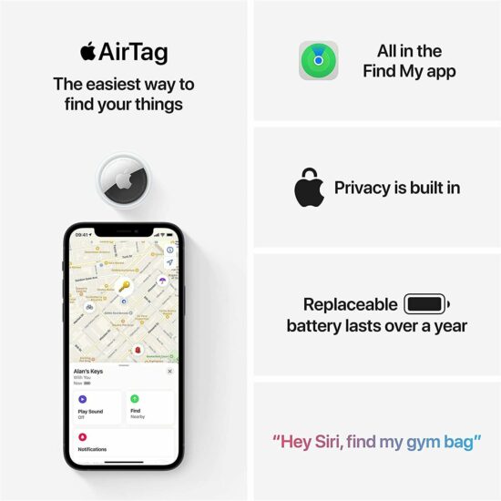 ⁦Apple AirTag Track Genuine (Key Finder Search Smart Tag Tracker GPS Label Locator For Children Pet keychain)⁩ - الصورة ⁦4⁩