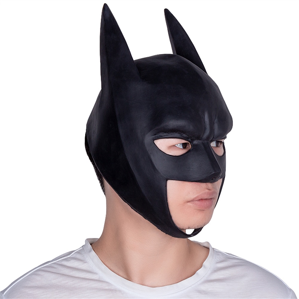 Batman Masks Superhero Bat Mask Bruce Wayne Cosplay Costume Accessory Black Full Head Mask For Adult Latex Batman Masks Superhero Bat Mask Bruce Wayne Cosplay Costume Accessory Black Full Head Mask For Adult Latex