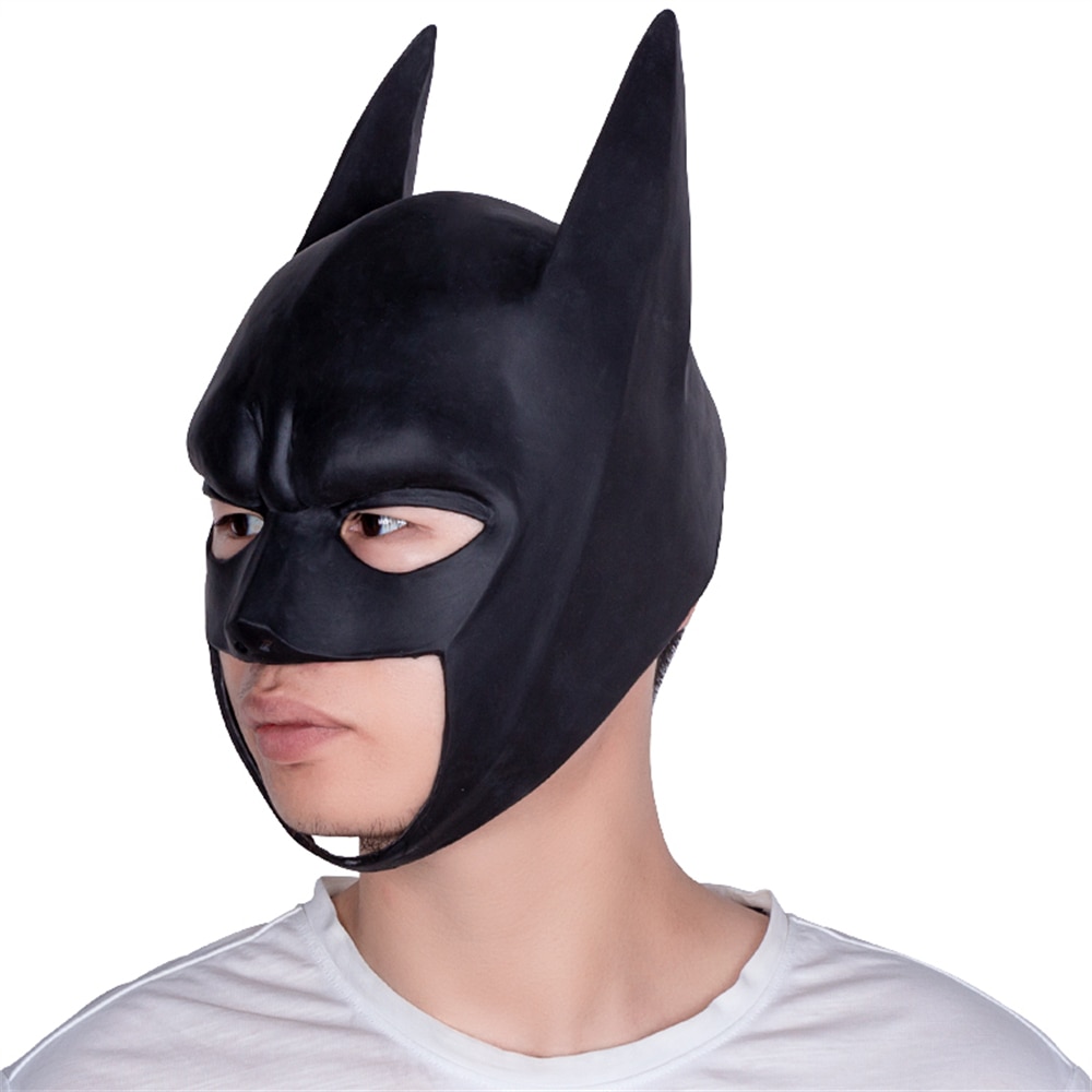 Batman Masks Superhero Bat Mask Bruce Wayne Cosplay Costume Accessory Black Full Head Mask For Adult Latex Batman Masks Superhero Bat Mask Bruce Wayne Cosplay Costume Accessory Black Full Head Mask For Adult Latex