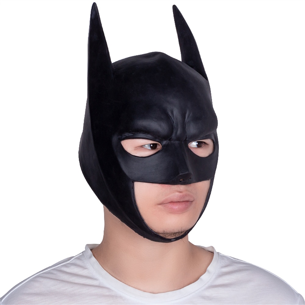 Batman Masks Superhero Bat Mask Bruce Wayne Cosplay Costume Accessory Black Full Head Mask For Adult Latex Batman Masks Superhero Bat Mask Bruce Wayne Cosplay Costume Accessory Black Full Head Mask For Adult Latex