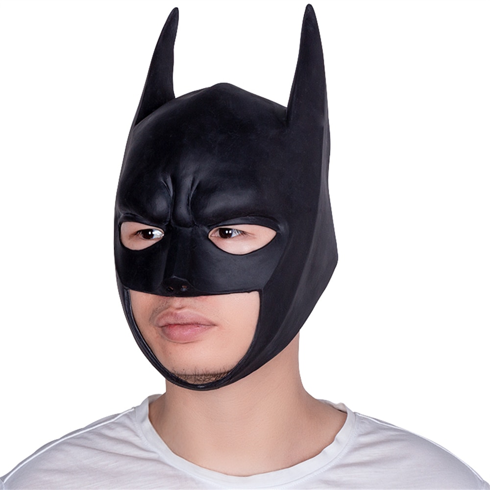 Batman Masks Superhero Bat Mask Bruce Wayne Cosplay Costume Accessory Black Full Head Mask For Adult Latex Batman Masks Superhero Bat Mask Bruce Wayne Cosplay Costume Accessory Black Full Head Mask For Adult Latex