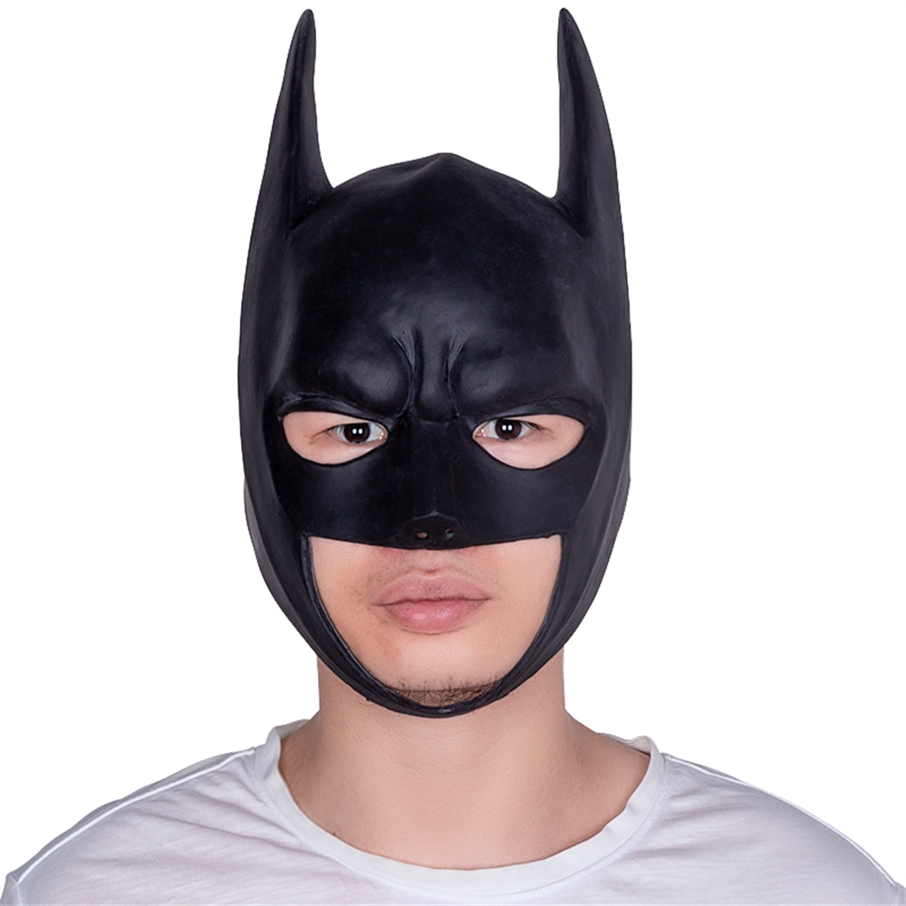 Batman Masks Superhero Bat Mask Bruce Wayne Cosplay Costume Accessory Black Full Head Mask For Adult Latex Batman Masks Superhero Bat Mask Bruce Wayne Cosplay Costume Accessory Black Full Head Mask For Adult Latex