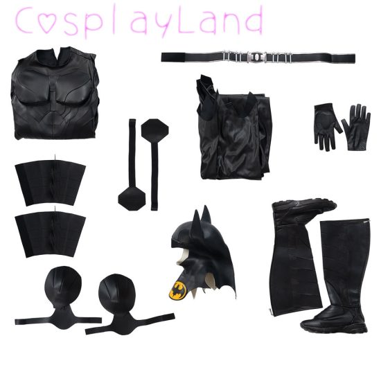 Batman Cosplay Bruce Wayne Printing Jumpsuit Superhero Battle Costume Outfit Men Suit Cloak Mask Shoes - Image 4