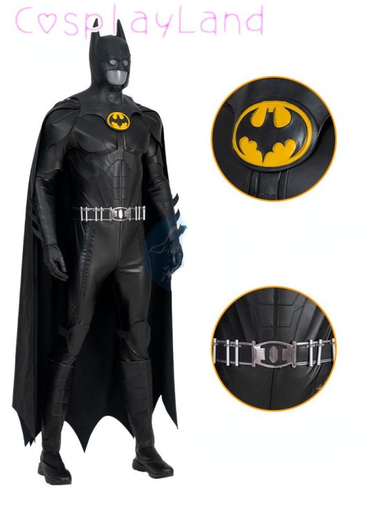 Batman Cosplay Bruce Wayne Printing Jumpsuit Superhero Battle Costume Outfit Men Suit Cloak Mask Shoes - Image 2