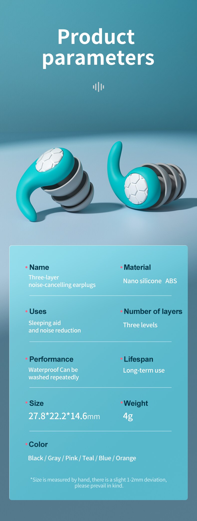 Sleep Noise Reduction Earplug Ear Protection Earplugs Anti-Noise Waterproof Plug For Travel Work