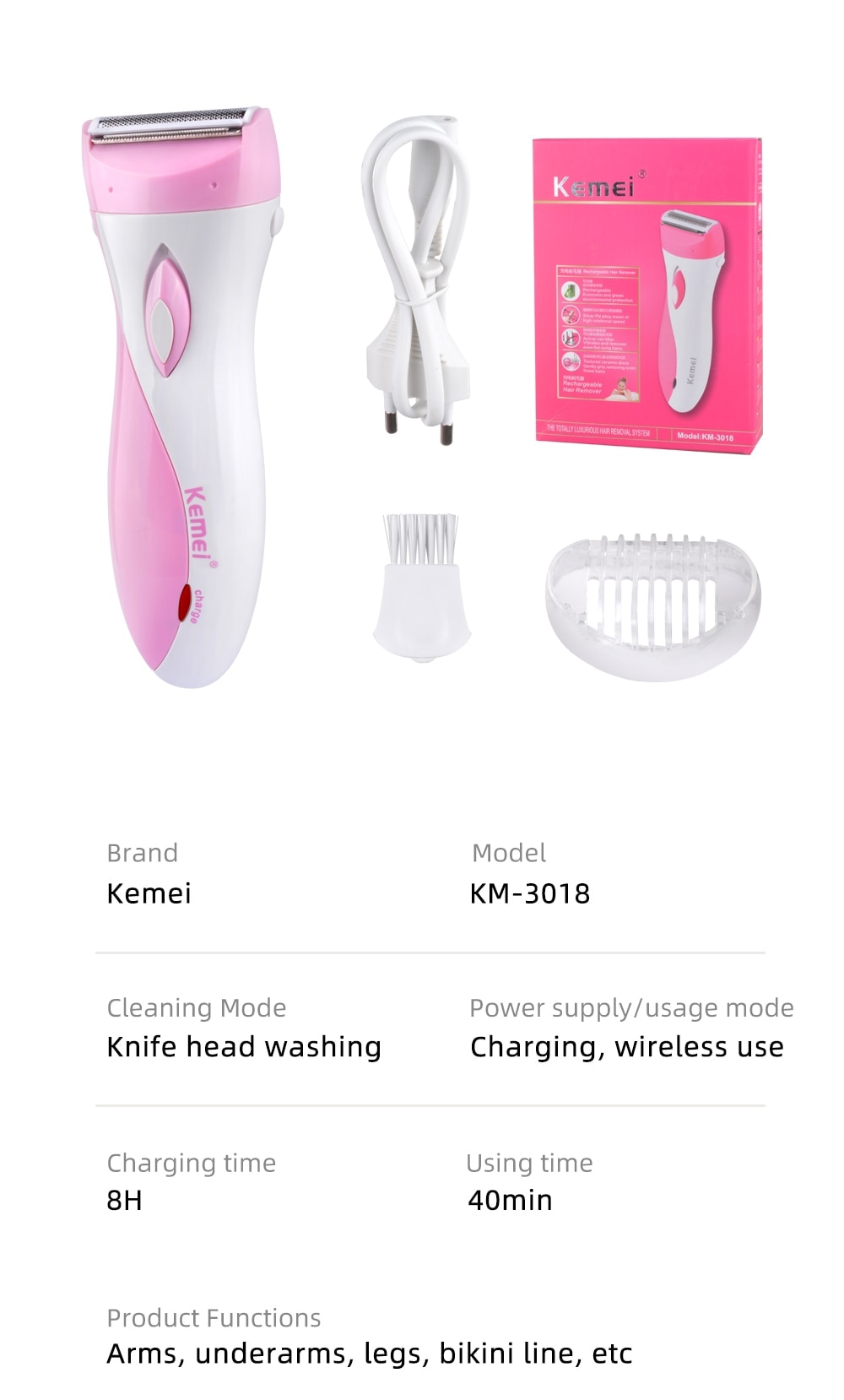 Device Electric Shaver Wool Epilator Shaving For Shaver Women Shave Wool KM-3018
