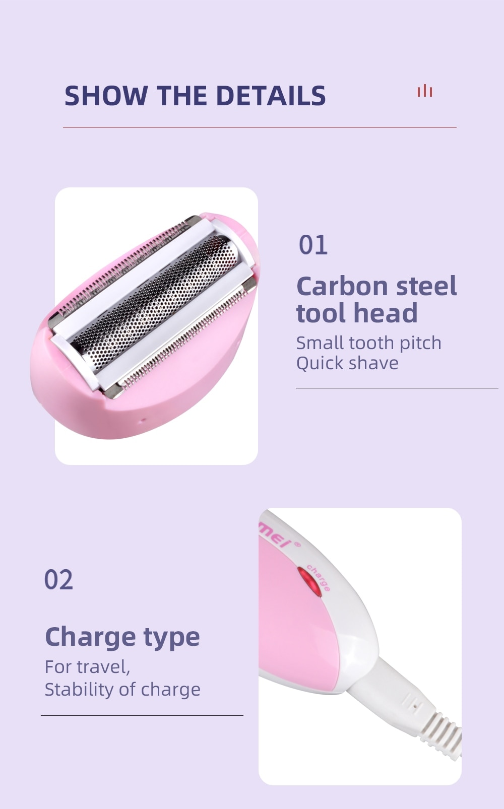 Device Electric Shaver Wool Epilator Shaving For Shaver Women Shave Wool KM-3018