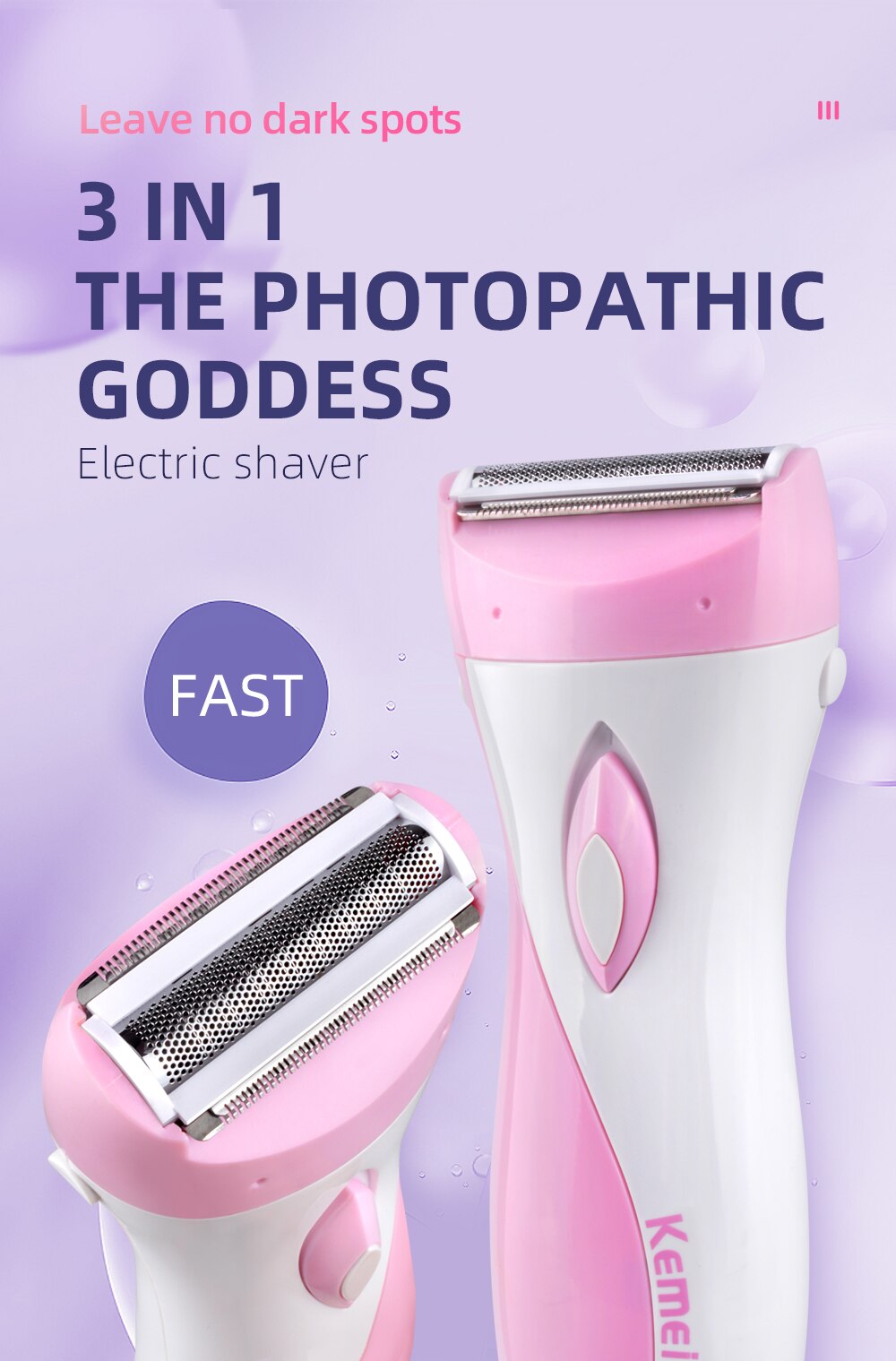 Device Electric Shaver Wool Epilator Shaving For Shaver Women Shave Wool KM-3018