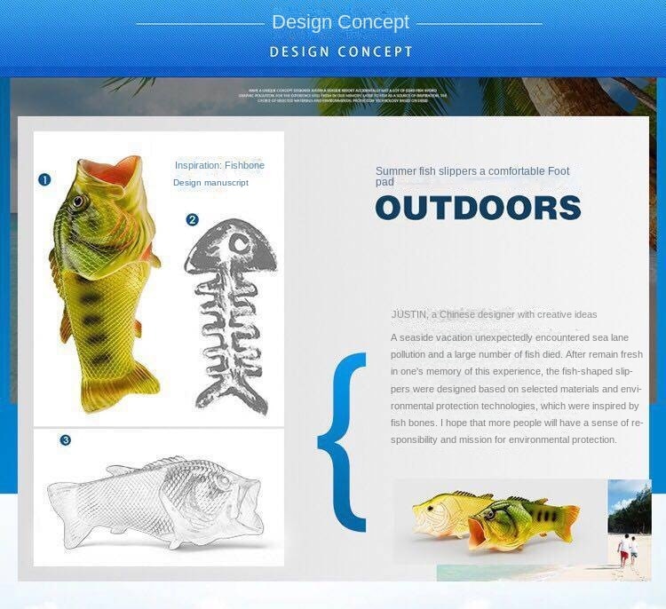 Fish Slippers Shoes Family Residential Shoes plus Size 33-47 Summer Beach Slippers Boys Unisex New Funny Slippers