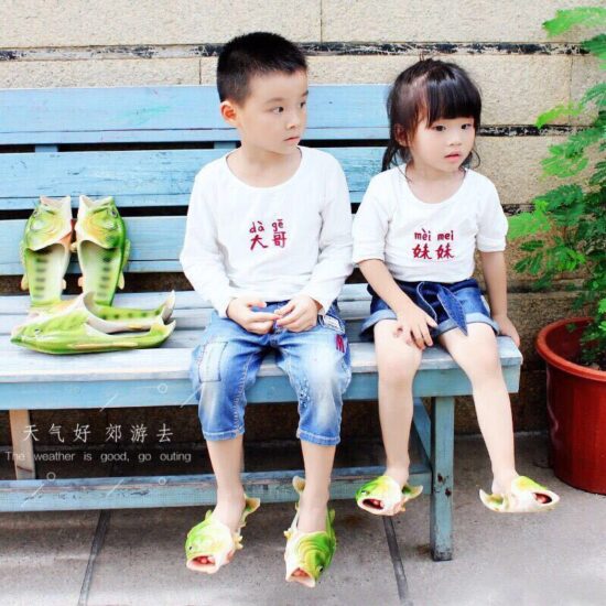 Fish Slippers Shoes Family Residential Shoes plus Size 33-47 Summer Beach Slippers Boys Unisex New Funny Slippers - Image 6
